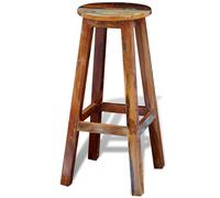 vidaXL Bar Stool Reclaimed Solid Wood Handmade Vintage Rustic Antique Home Seat