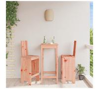 Bar Stool Natural Douglas Pine 40x42x120cm High Back Footrest 2pcs Outdoor Patio