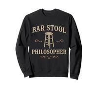 Bar Stool Philosopher Dive Bar Design Funny Drinking Humor Sweatshirt