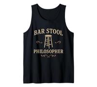 Bar Stool Philosopher Dive Bar Design Funny Drinking Humor Tank Top