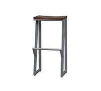 Bar Stool Set of 2, Armless Kitchen Chair with Padded Seat and Metal Base for Dining and Lounge