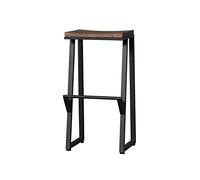 Bar Stool Set of 2, Armless Kitchen Chair with Padded Seat and Metal Base for Dining and Lounge