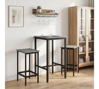 Bar Stool Sonoma Adjustable Feet 40 x 32 x 64 cm Grey Engineered Wood Set of 2
