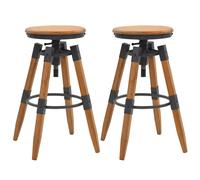 vidaXL Bar Stools 2 pcs Solid Fir Wood