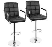 Bar Stools 2PCS/Set Nordic Bar Stool Bar Stool High Table Chair Cashier Bar Stool Lifting Rotating Office Chair Kitchen Bar Stools Barstools for Bar(Black)