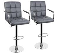 Bar Stools 2PCS/Set Nordic Bar Stool Bar Stool High Table Chair Cashier Bar Stool Lifting Rotating Office Chair Kitchen Bar Stools Barstools for Bar(Grey)