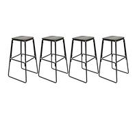 Bar Stools 4 Piece Industrial Design Style Metal Bar Stools Modern Elegant Kitchen Living Room Home Bar Stools Counter Office Chairs Barstools for Bar