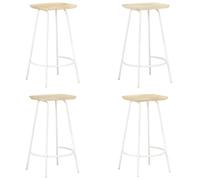 vidaXL Bar Stools 4 pcs Solid Mango Wood, Brown