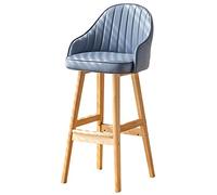 Bar Stools Barstools, Kitchen Island Counter Bar Stools, Wood Frame, 330lbs Capacity, Easy Assembly, Upholstered Tall Bar Stool (Dark Blue-1ps,64cm/25in)