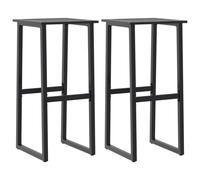 Bar Stools Bistro Chair Pub Counter Chair Black Powder-coated Steel vidaXL