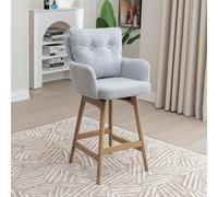 Bar Stools Cotswold Swivel Grey 2pcs