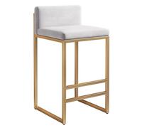 Bar Stools - Counter Height Barstools Velvet Kitchen Counter Barstools, Black/Grey/White Dining Chairs with Back for Dining Room Pub Bar, Seat Height: 45/55/65/75cm