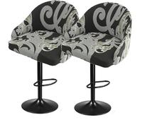 Bar Stools Cover,Short Back Chair Cover, Swivel Chair Slipcovers With Back, Stretch Bar Stool Chair Slipcovers With Round Backs Arms Curved Accent ,Counter Bar Stool Cover For Armchair,Kitchen Island(