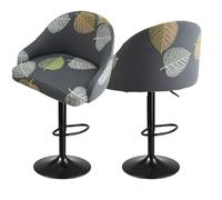 Bar Stools Cover,Short Back Chair Cover, Swivel Chair Slipcovers With Back, Stretch Bar Stool Chair Slipcovers With Round Backs Arms Curved Accent ,Counter Bar Stool Cover For Armchair,Kitchen Island(