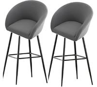 Bar Stools Cover,Short Back Chair Cover, Swivel Chair Slipcovers with Back, Stretch Bar Stool Chair Slipcovers with Round Backs Arms Curved Accent,Counter Bar Stool Cover for Armchair,Kitchen(H21,2PCS