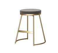 Bar Stools Fashion Bar Stool, Wrought Iron Kitchen Bar Stool, Modern Casual Coffee Chair Home Office Chair Three Height Options Barstools for Bar(D,H45CM)