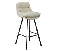 Bar Stools, Faux Leather Counter Height Barstools Dining Bar Chairs with Footrest for Kitchen Island, Cafe, Pub, Counter (White)
