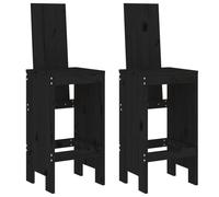 Bar Stools Garden Stool Wooden Outdoor Chair 2 pcs Solid Wood Pine vidaXL