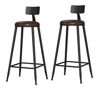 Bar Stools, Industrial Vintage Bar Chairs, Counter Breakfast Barstools with Footrest, Fit for Bar Table, Pub, Coffee, Home Dinning, Kitchen, Island (A-2ps,78cm/30.7in)