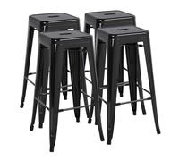 Bar Stools Iron Stool Chairs Set Of 4 Bar Stools Metal Bar Chair Stackable High Stools Vintage Counter Stools Breakfast Bar Chairs