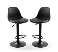 Bar stools kitchen stools bar chairs counter stools - height-adjustable, 2pc set