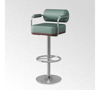 Bar Stools,Modern Swivel Bar Chairs, Barstools Counter Height with High Backrest, Easy 3-5 Minute Assembly for Bar, Kitchen, Dining Room (Color : Green+silver)