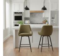 Bar Stools Oscar Olive Green 2pcs