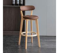 Bar Stools - Padded Seat, Solid Wood Legs, Comfortable Footrest, Stylish Chairs for Kitchen Island and Dining Room