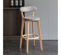 Bar Stools - Padded Seat, Solid Wood Legs, Comfortable Footrest, Stylish Chairs for Kitchen Island and Dining Room