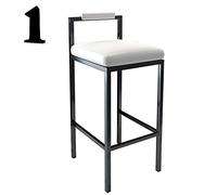 Bar Stools,Retro Industrial White PU Leather Chair with Metal Frame, 30" Height for Bars, Cafes, and Home Décor - Available in Sets of 1/2/3/4 for Stylish Seating