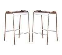 Bar Stools Set of 2 Retro Industrial Barstools with Wooden Seat and Foot Rest Spa Drafting Salon Tattoo Work Office Stools Task Chair Small