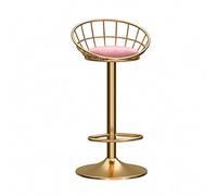 Bar Stools Velvet Seat Padded Swivel Barstool Adjustable Height Kitchen Breakfast Barstool Counter Chair Pink,65-80cm