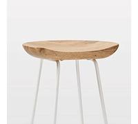 Bar Stools,Vintage High Solid Wood Bar Stool with Metal Frame - 29.5in Breakfast Chairs for Kitchen, Pub, Bistro - Stylish White Counter Height Seating