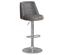 Bar Stools with Backrest, Adjustable Leather Swivel Chairs with Cushion for Kitchen Island and Café