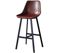 Bar Stools with Backrest, PU Leather Counter Height Stool Bar Chair, 330lbs, Kitchens Counter Island Breakfast Tall Stool (Red 1ps,75cm/30in)