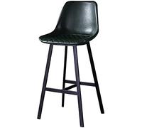 Bar Stools with Backrest, PU Leather Counter Height Stool Bar Chair, 330lbs, Kitchens Counter Island Breakfast Tall Stool (Green 1ps,65cm/26in)