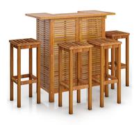 vidaXL 5 Piece Garden Bar Set Solid Wood Acacia
