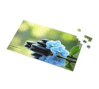 Bar Stuff For Man Cave Blue Orchid And Black Stones In Nature Picture Puzzle Funny Signs Metal Tin Decor(500PCS)