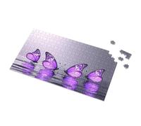 Bar Stuff For Man Cave Purple Butterflies On The Water Picture Puzzle Funny Signs Metal Tin Decor(500PCS)