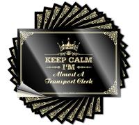 Bar Stuff Tattoos Durable Hat | Keep Calm I'm Almost A Transport Clerk Fuzzy Self Adhesive Sticker for Surf DIY(8X12CM)