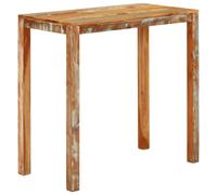 Bar table 112x55x108 cm solid reclaimed wood mixed colour iron frame handmadeXL