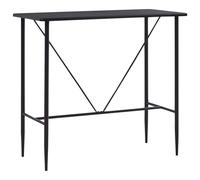 Bar Table 120x60x110 cm Black MDF Top PVC Coating Powder-Coated Steel Legs ProX
