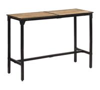 Bar table 150x55x107 cm Natural Mango Wood Top Powder-Coated Iron Rustic Frame