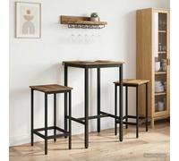 Bar Table Adjustable Feet 52 x 52 x 90 cm Brown Engineered Wood Artisan Oak