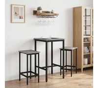 Bar Table Adjustable Feet 52 x 52 x 90 cm Grey Sonoma Engineered Wood