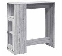Bar Table with Racks Kitchen Pub Table Bistro Table Engineered Wood vidaXL