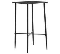 Bar table Black 60x60x111 cm MDF top PVC-coated, powder-coated steel legs modern