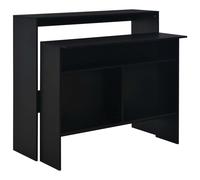Bar table Black Engineered Wood 130x40x120 cm High Double Top Stylish Durable