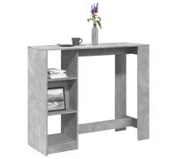 vidaXL Bar Table with Shelf Pub Bistro Table Concrete Grey Engineered Wood