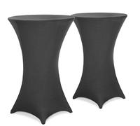 Bar Table Cover Set of 2 Anthracite Ø70cm